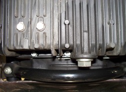Moto Guzzi California oil sump drain and rear two bolts to remove