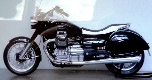 Guzzi California 1400 touring motorcycle with panniers and windshield