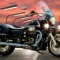 Moto Guzzi California 1400 Touring black with lights on